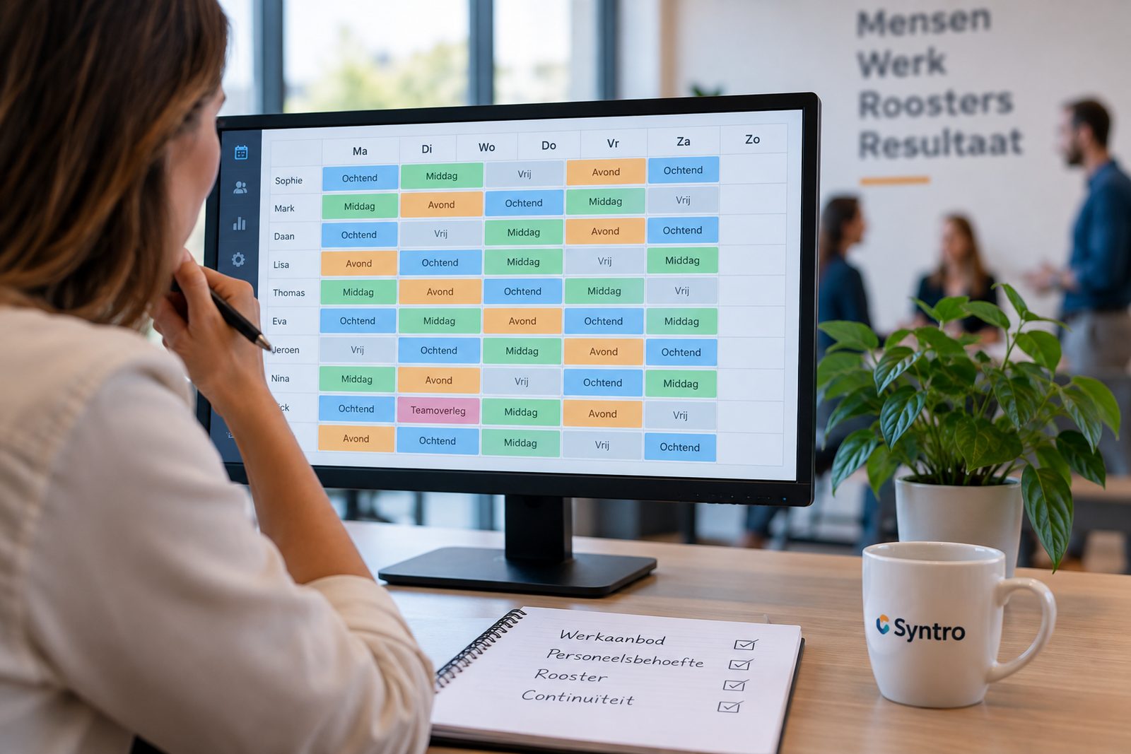 Roosterplanning op basis van werkaanbod en personeelsbehoefte